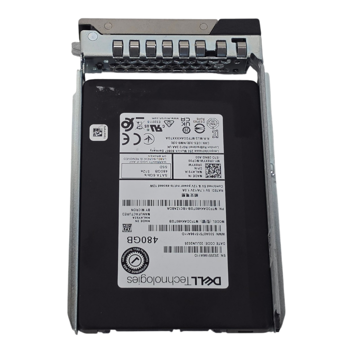 Dell 480GB SATA 6G TLC RI 2.5" Solid State Drive SSD R6XYW + 14-17th Gen Caddy