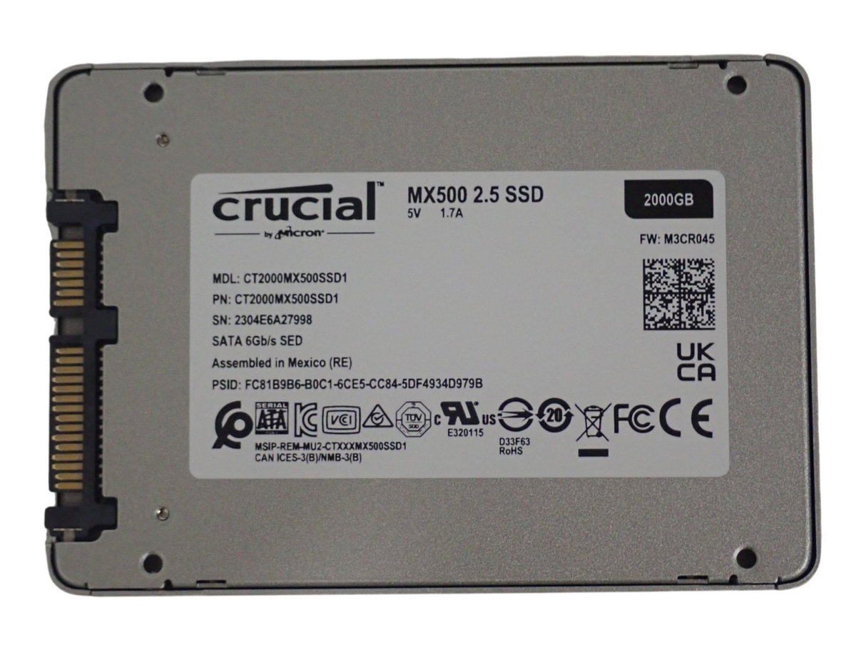 Crucial 2TB SATA 6Gb/s 2.5" TLC SED SSD Solid State Drive CT2000MX500SSD1
