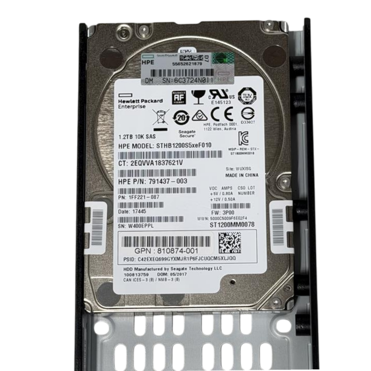 New HPE StoreServ 8000 3PAR 1.2TB 10K SAS 12G +SW FE Enterprise 2.5" HDD K2P85B