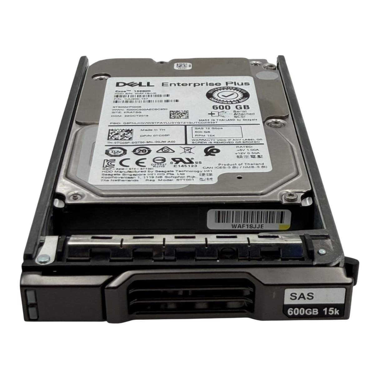 Dell Compellent 600GB 15K 12G SAS 2.5" SFF Hot-Plug HDD TC05P In Caddy