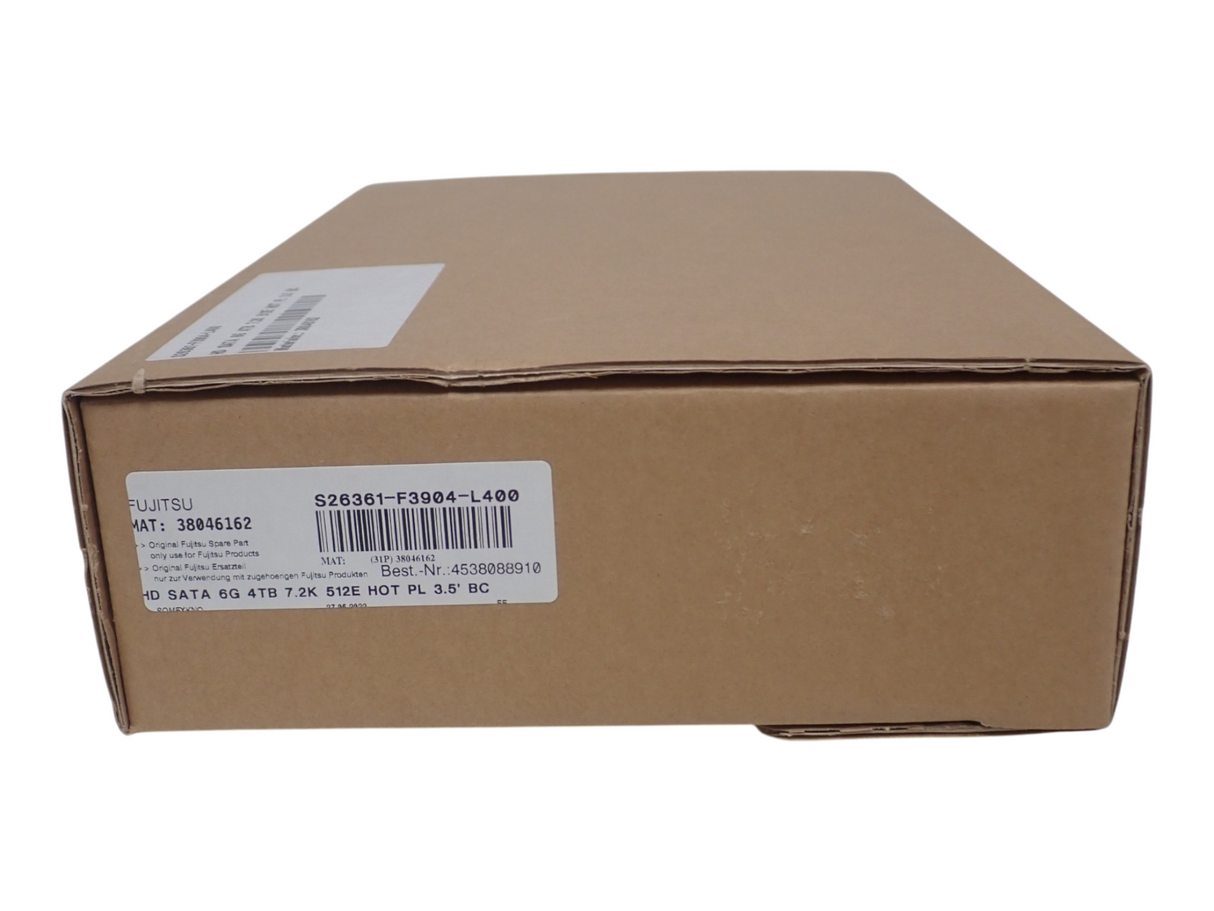 NEW Fujitsu 4TB 7.2K SATA 6G 512E 3.5" Hot-Plug Hard Drive HDD S26361-F3904-L400