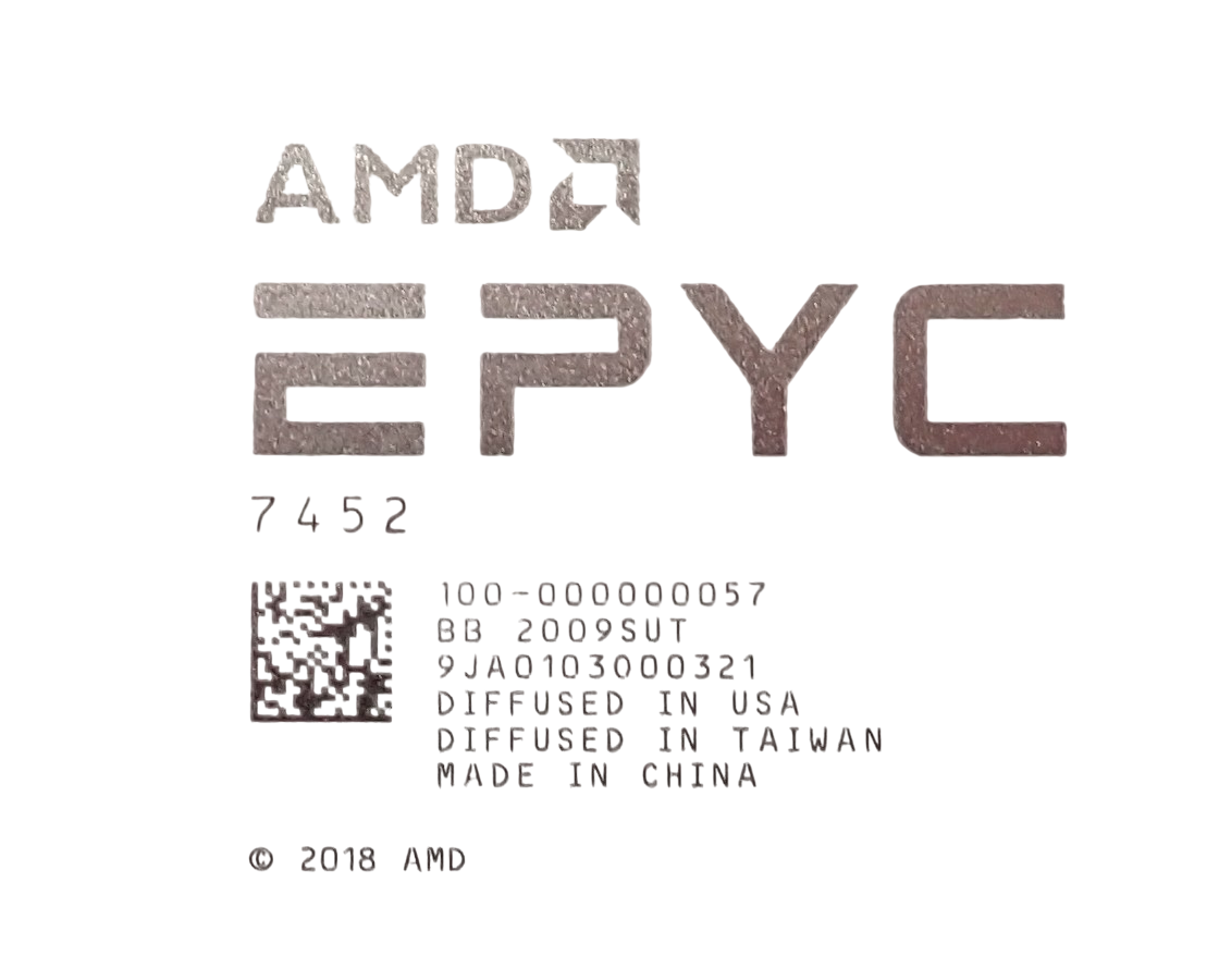 AMD EPYC 7452 32-Core 2.35GHz 128MB L3 SP3 CPU Processor 100-000000057