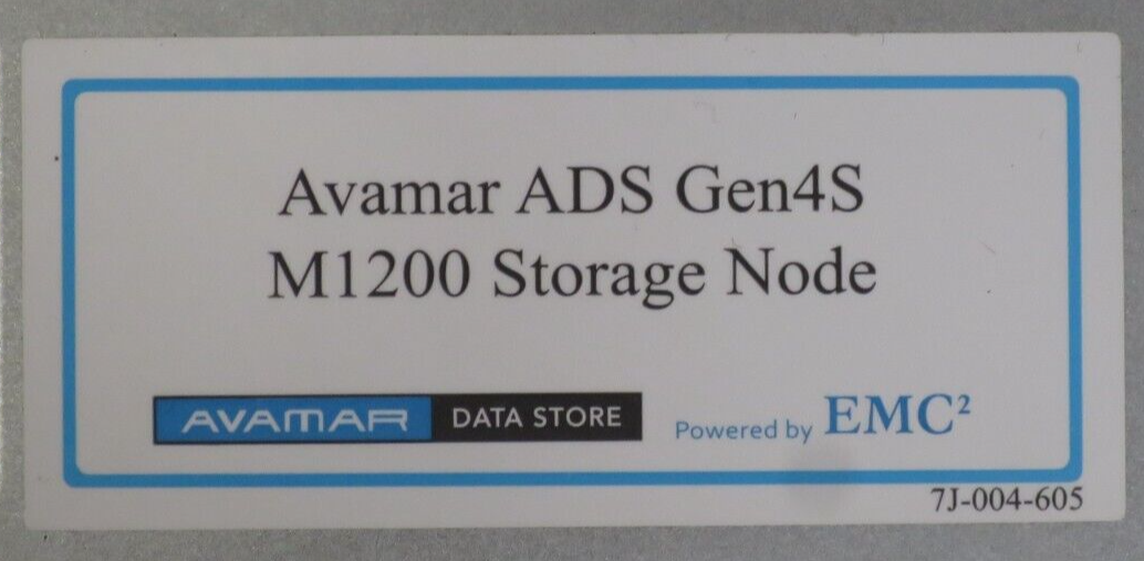 Avamar EMC ADS Gen4S M1200 Storage Node RAID 6x 2TB HDD 1x E5-2603 32GB RAM 2U
