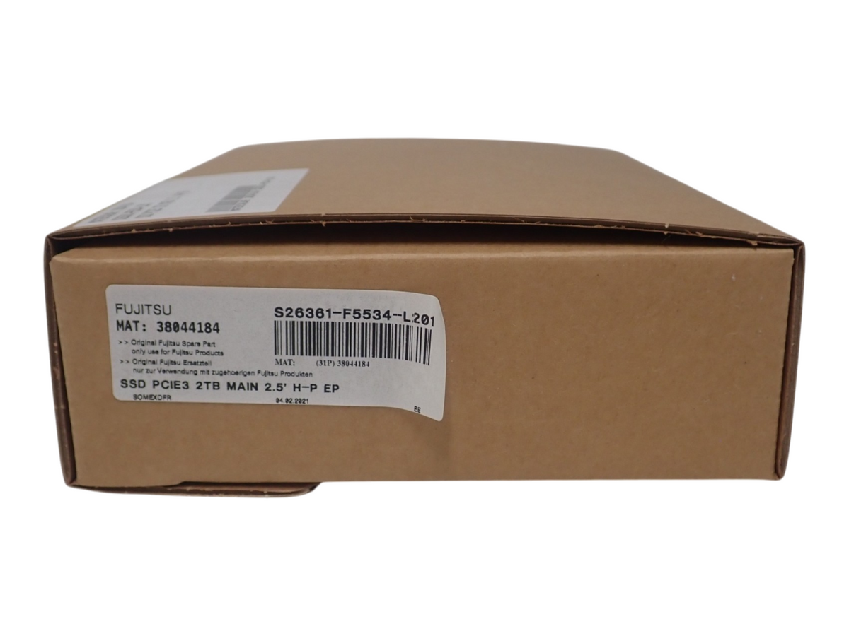 NEW Fujitsu 2TB PCIE U.2 Mainstream Mixed-Use 2.5" HotPlug SSD S26361-F5534-L201