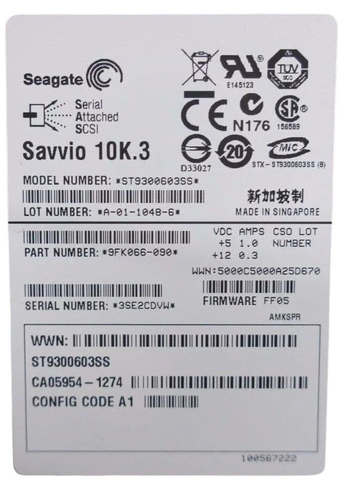 Fujitsu CA07212-E431 2.5" 300GB 10K SAS HDD Hard Drive Eternus DX60 DX80 DX90