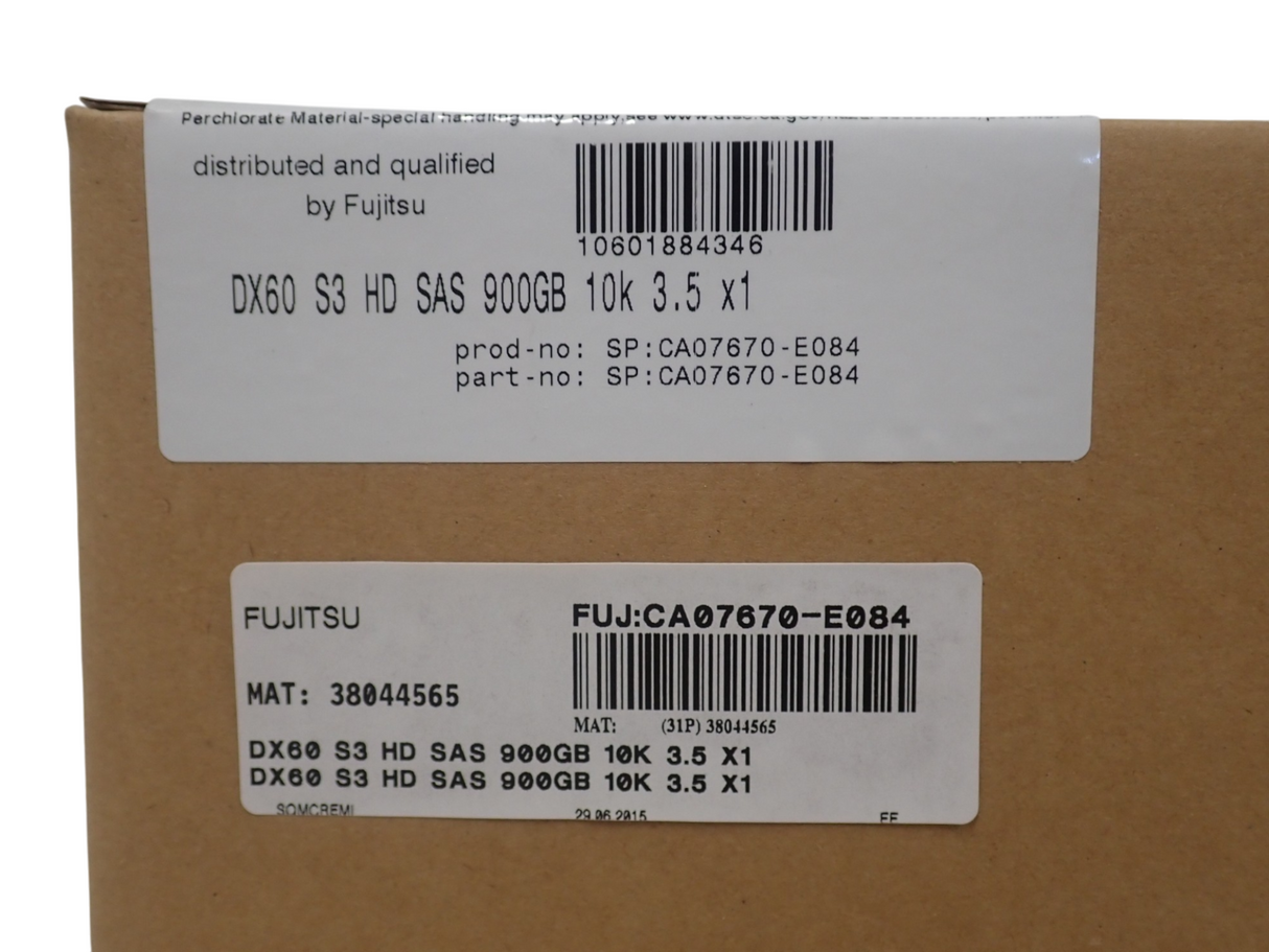 NEW Fujitsu 900GB SAS 6G 10k 3.5" Hot-Plug HDD Hard Drive CA07670-E084