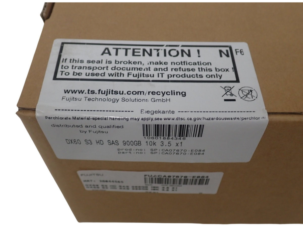 NEW Fujitsu 900GB SAS 6G 10k 3.5" Hot-Plug HDD Hard Drive CA07670-E084