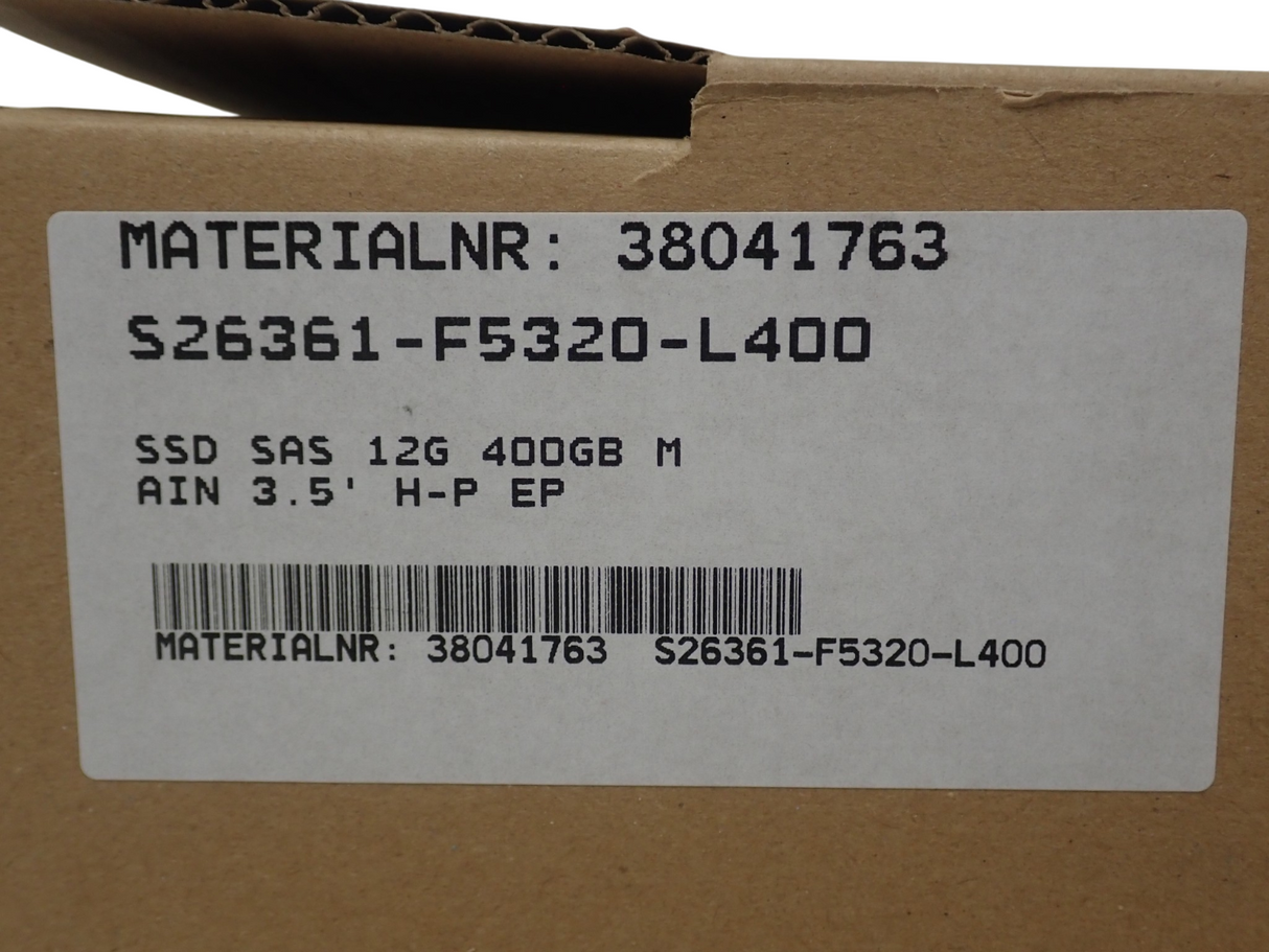 NEW Fujitsu 400GB SAS 12G MU 2.5" Hot-Plug SSD in 3.5" Caddy S26361-F5320-L400