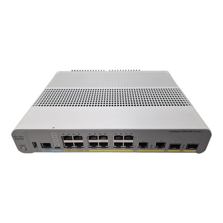 Cisco Catalyst WS-C3560CX-12PD-S 12-Port PoE+ 2x 10G SFP+ Compact Switch