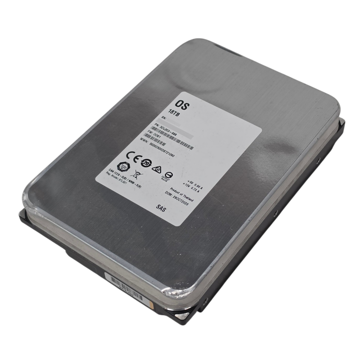 OEM White Label 18TB 7.2K SAS 12G LFF 3.5" Enterprise HDD XX18000NM000D