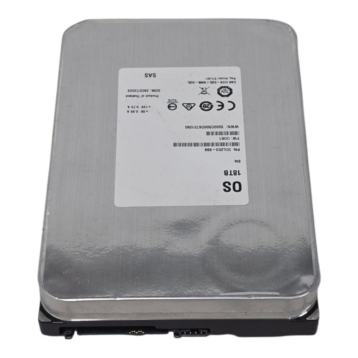 OEM White Label 18TB 7.2K SAS 12G LFF 3.5" Enterprise HDD XX18000NM000D
