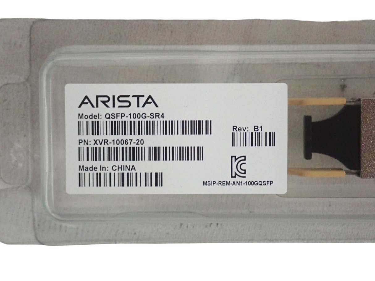NEW Arista XVR-10067-20 QSFP-100G-SR4 100G QSFP28 SR4 850nm 100m MMF Transceiver