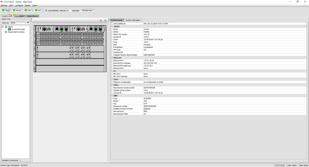 Brocade X6-4 4-Slot Gen6 8U Director + 2x FC32-48 2x CPX6 2x CR32-4 + Licenses