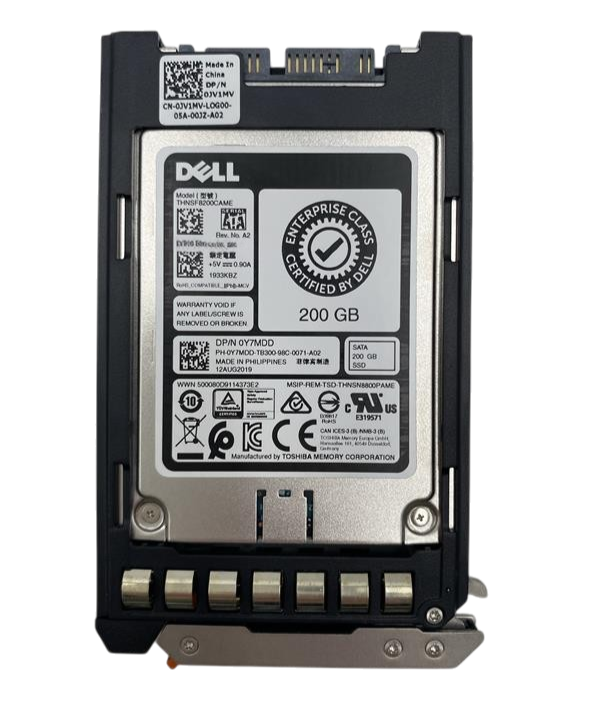 Dell 200GB 6G SATA 1.8" SFF Hot-Plug Enterprise SSD Y7MDD 0Y7MDD THNSF8200CAME