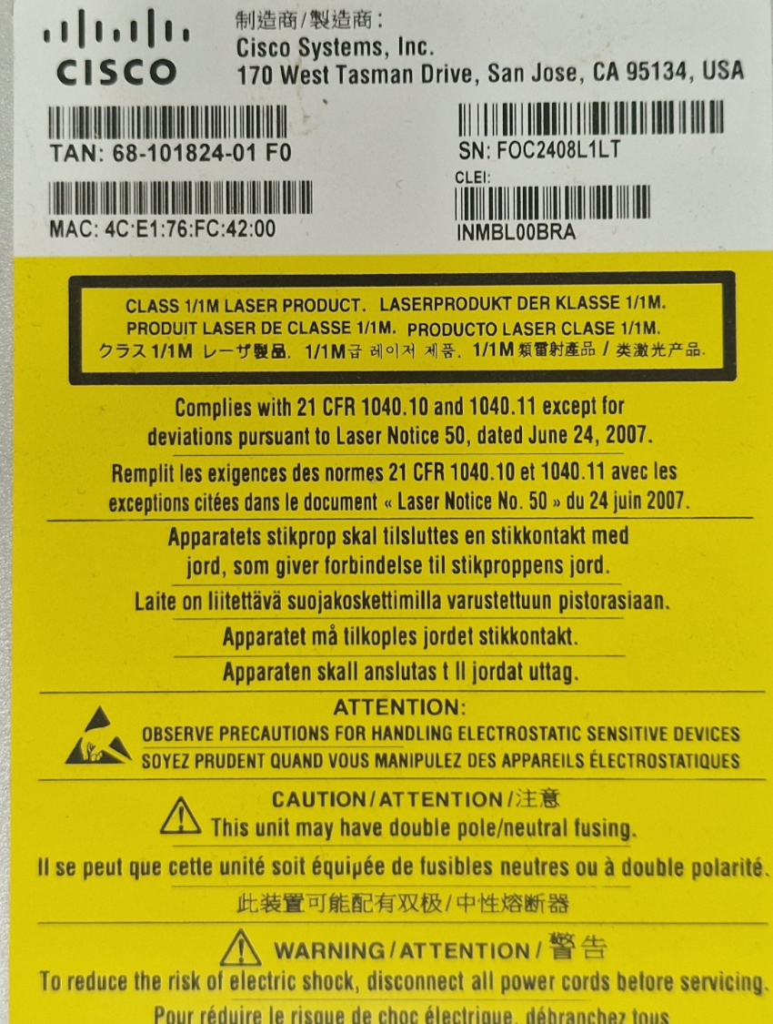 Cisco Catalyst C9300L-48P-4G-E 48x 1GE PoE+ + 4x 1GE SFP Port L3 Managed Switch