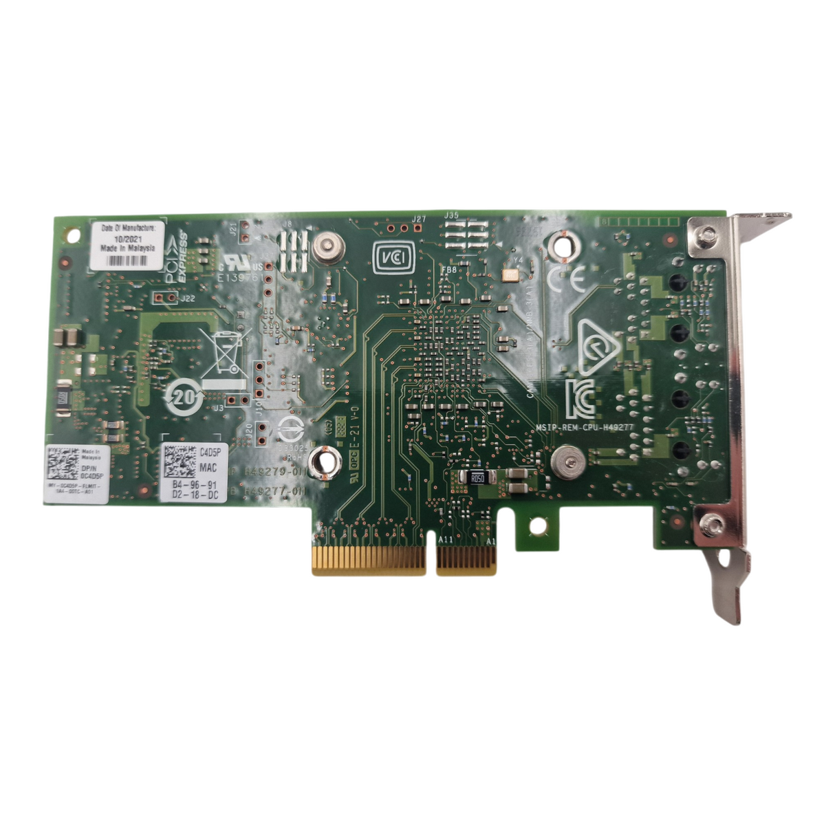 Dell Intel X550-T2 2-Port 10Gb RJ45 10GBASE-T PCIe Network Adapter C4D5P