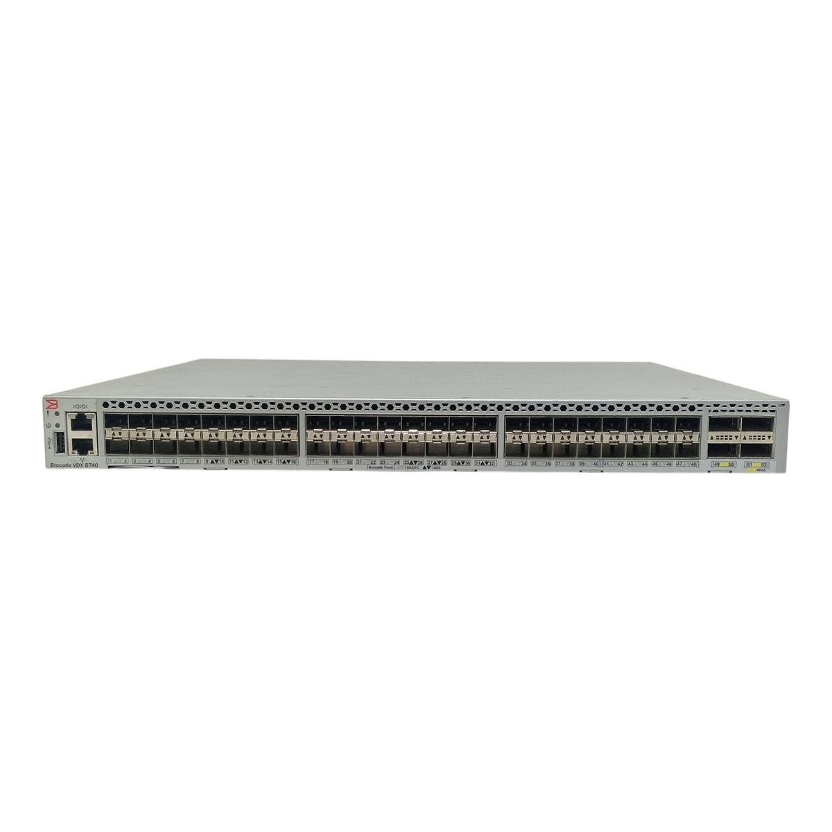 Brocade VDX 6740 48-Port 10GbE SFP+ 4x 40GbE QSFP+ Layer 3 F2B Switch VDX6740
