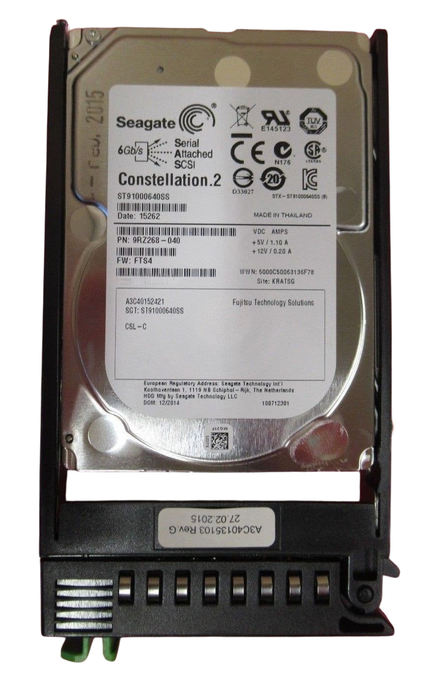 Fujitsu Primergy 1TB 7.2K 6G 2.5" SAS Hard Drive HDD S26361-F5228-L100