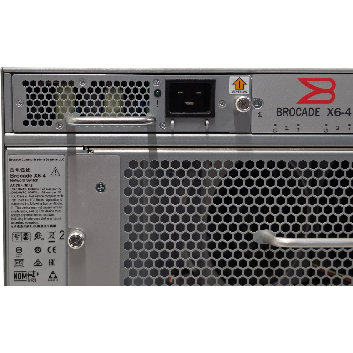 Brocade ED-DCX6-4B X6-4 4-Slot Gen6 8U Director + 2x CPX6 2x CR32-4 2x PSU