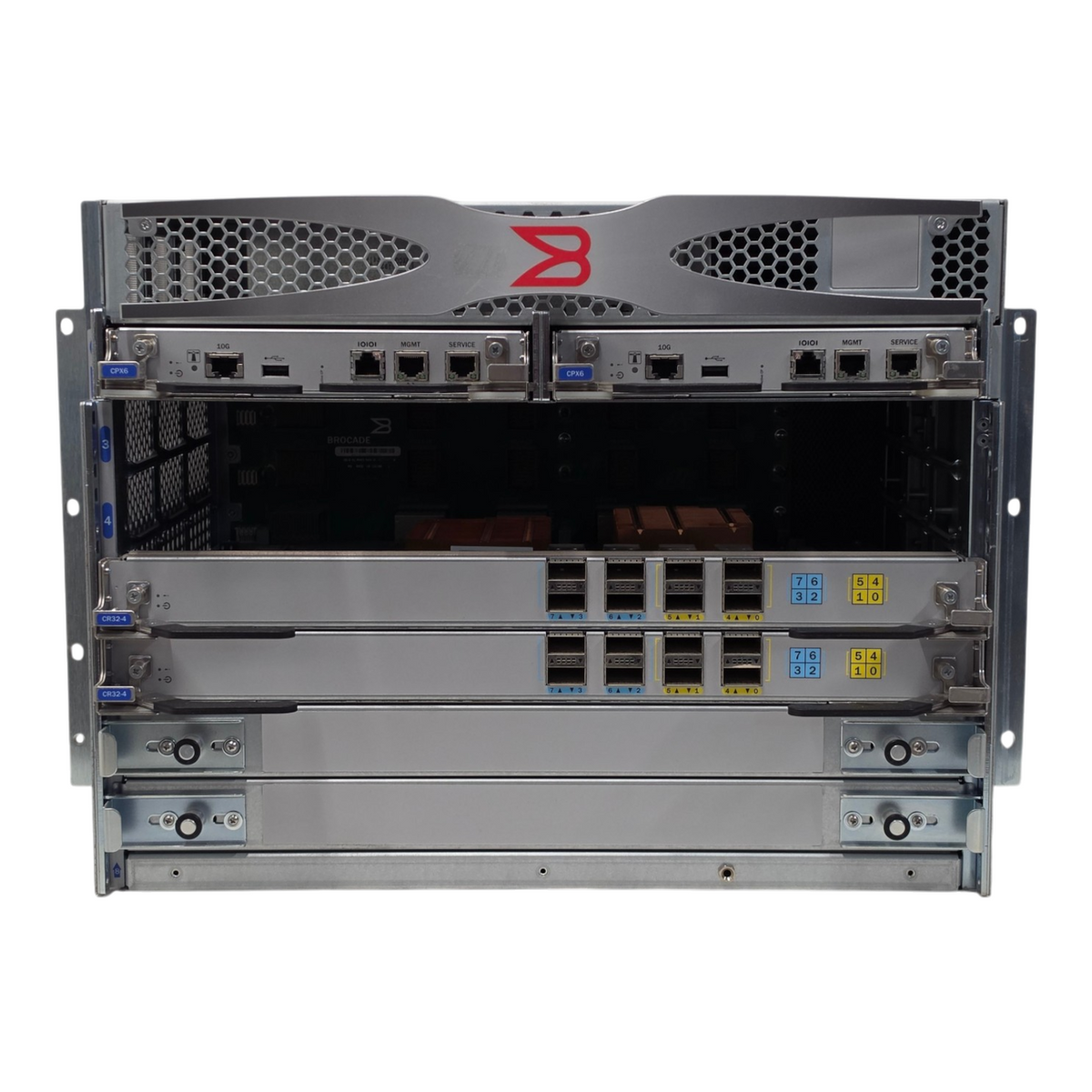 Brocade ED-DCX6-4B X6-4 4-Slot Gen6 8U Director + 2x CPX6 2x CR32-4 2x PSU