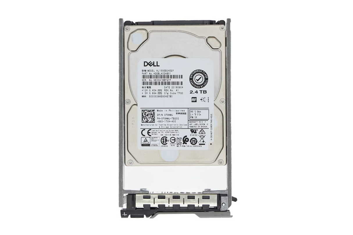 New Dell 2.4TB 10K SAS 12G 2.5" Hard Drive HDD F9NWJ