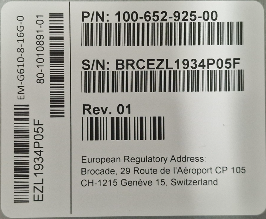 Brocade Dell  DS-6610B G610 24x 32Gb SFP+ (16 Active) FC Switch EM-G610-8-16G-0