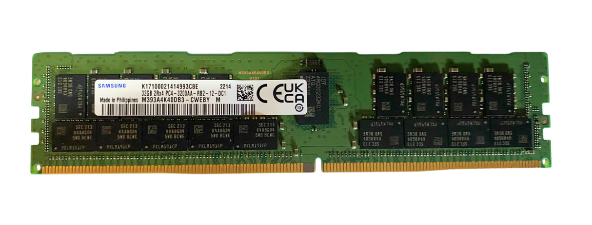 Samsung 32GB 2Rx4 PC4-3200AA DDR4-25600 ECC RDIMM Memory RAM M393A4K40DB3-CWEBY