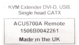 Black Box ACU5700A KVM Extender DVI-D USB Single Head CATX 490FT L & R Units