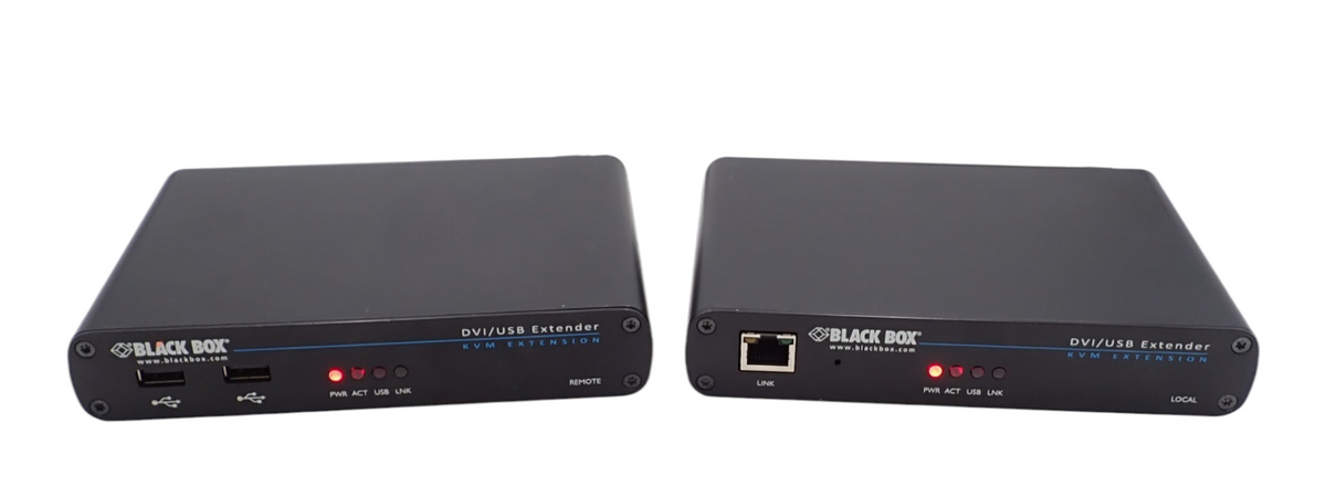 Black Box ACU5700A KVM Extender DVI-D USB Single Head CATX 490FT L & R Units