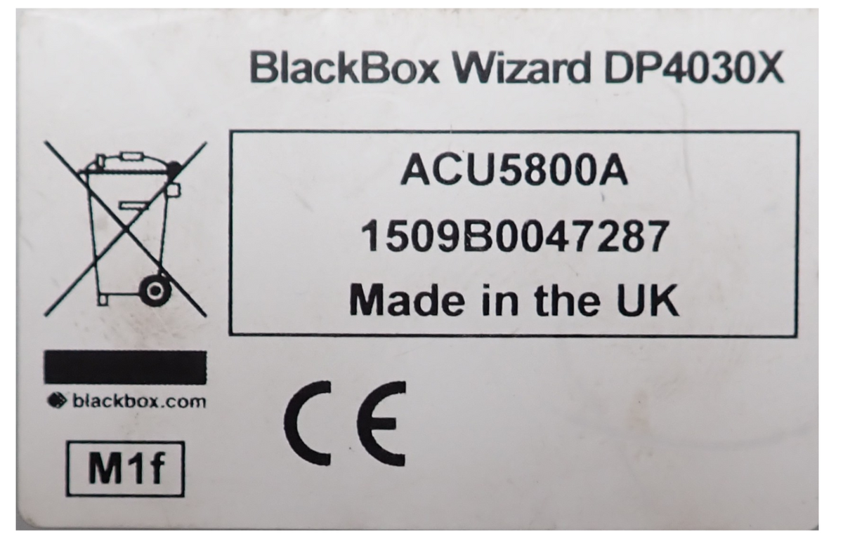 Black Box Wizard DP4030X ACU5800A Dual-Head DP KVM Extender Pair over CATx