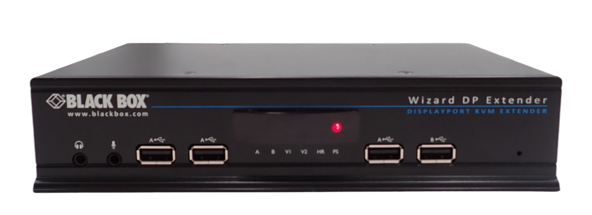 Black Box Wizard DP4030X ACU5800A Dual-Head DP KVM Extender Pair over CATx