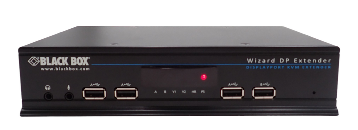 Black Box Wizard DP4030X ACU5800A Dual-Head DP KVM Extender Pair over CATx