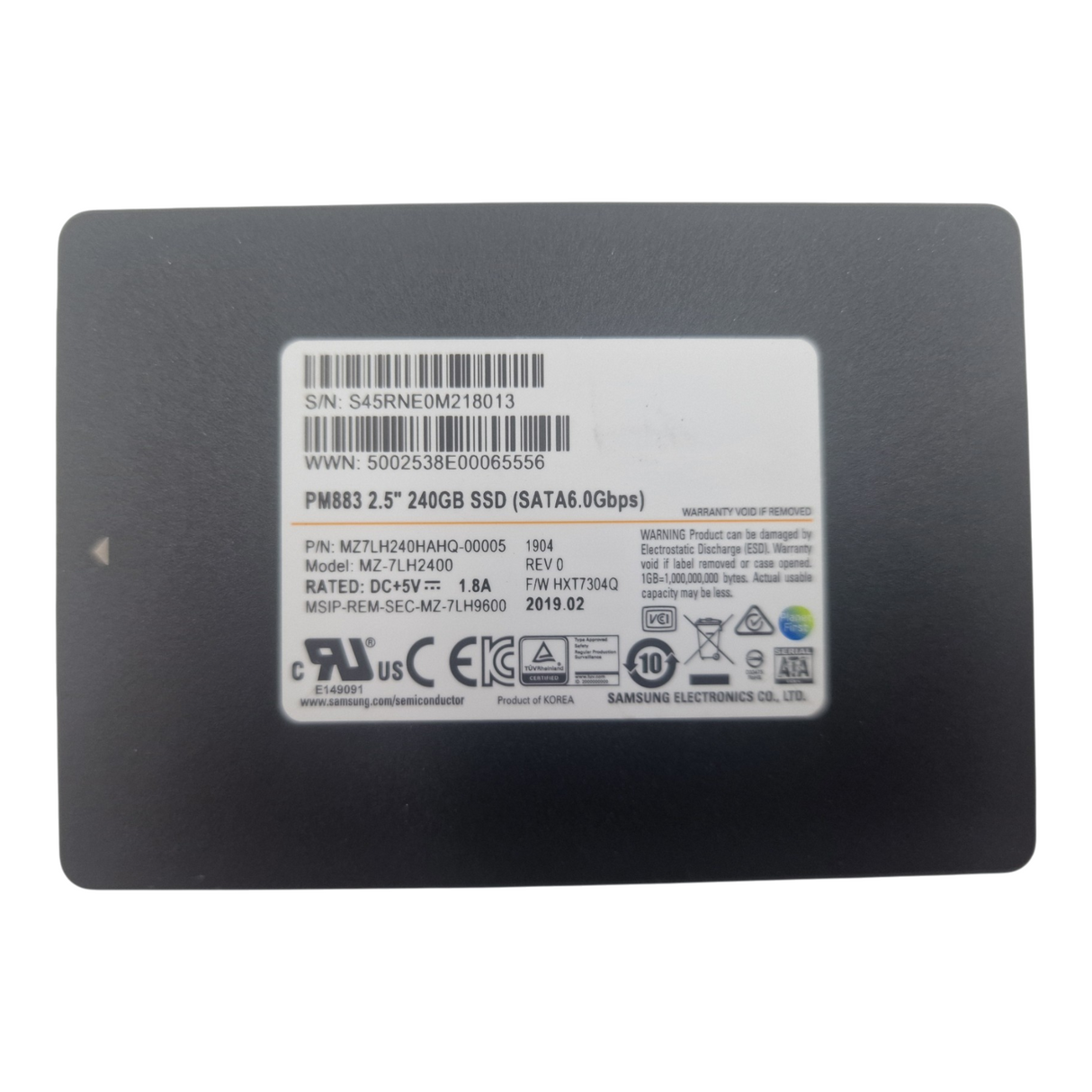 Samsung 240GB SATA 6G TLC RI 2.5" Solid State Drive SSD MZ7LH240HAHQ-00005