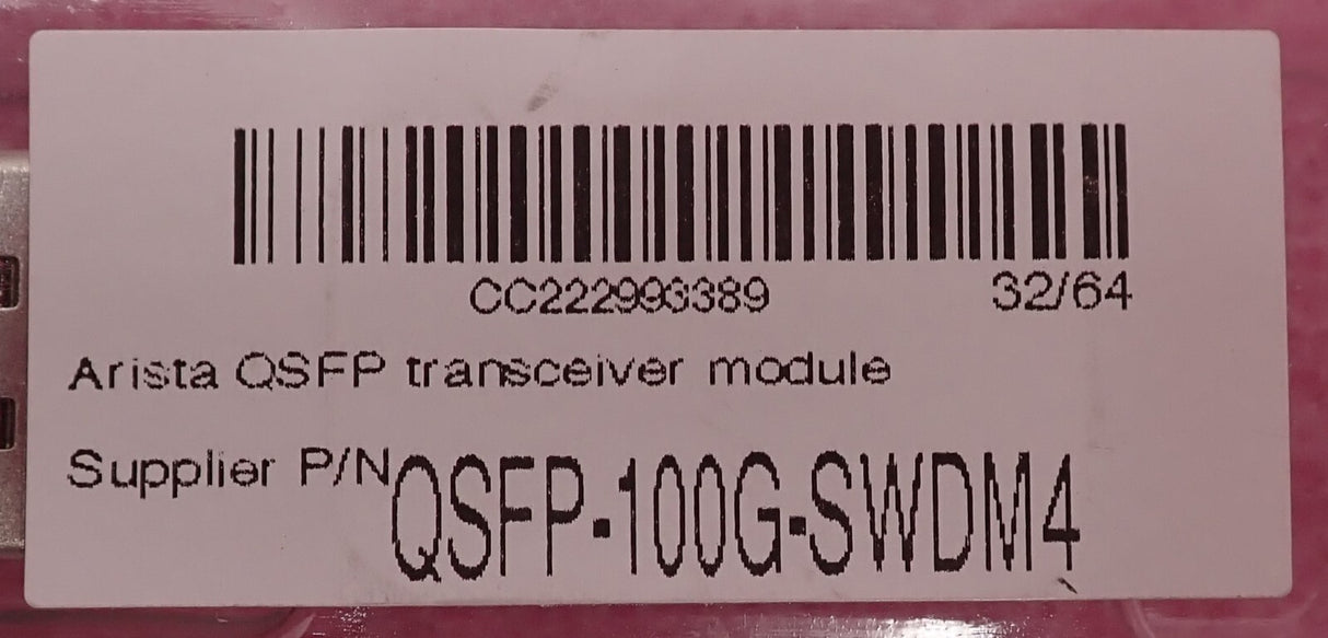2x NEW Arista 100G MMF 100m QSFP Transceiver Module QSFP-100G-SWDM4 XVR-10167-20