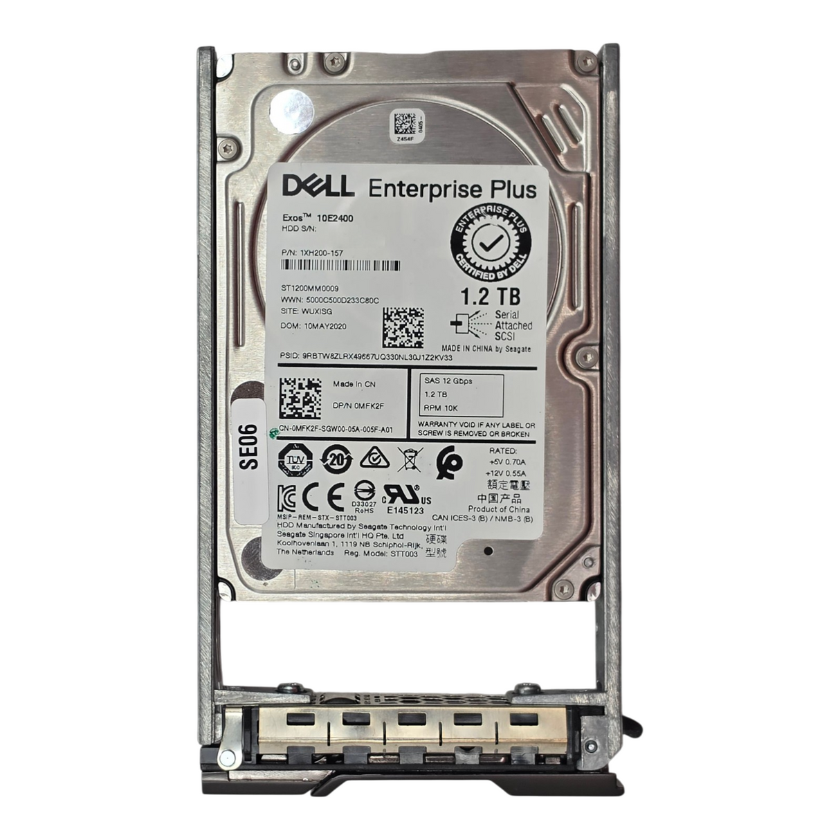 Dell Compellent MFK2F 1.2TB 10K 12G SAS 2.5" SFF 128MB 512e Hard Drive HDD