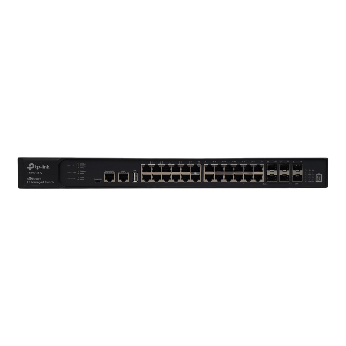 TP-Link T3700G-28TQ JetStream 28-Port Gigabit Stackable Layer 3 Managed Switch