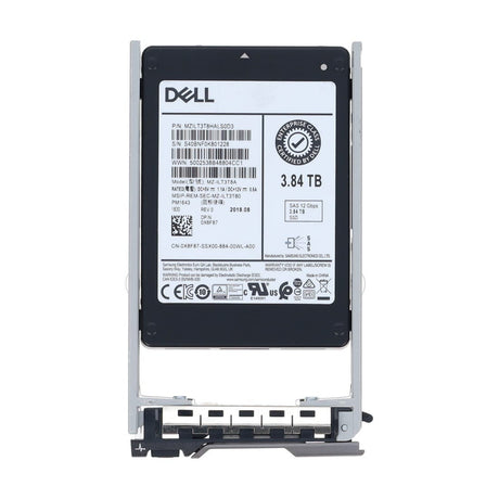 Dell 3.84TB 12G SAS RI 2.5" SFF SSD MZ-ILT3T8A X8F87 In 14th - 17th Gen Caddy