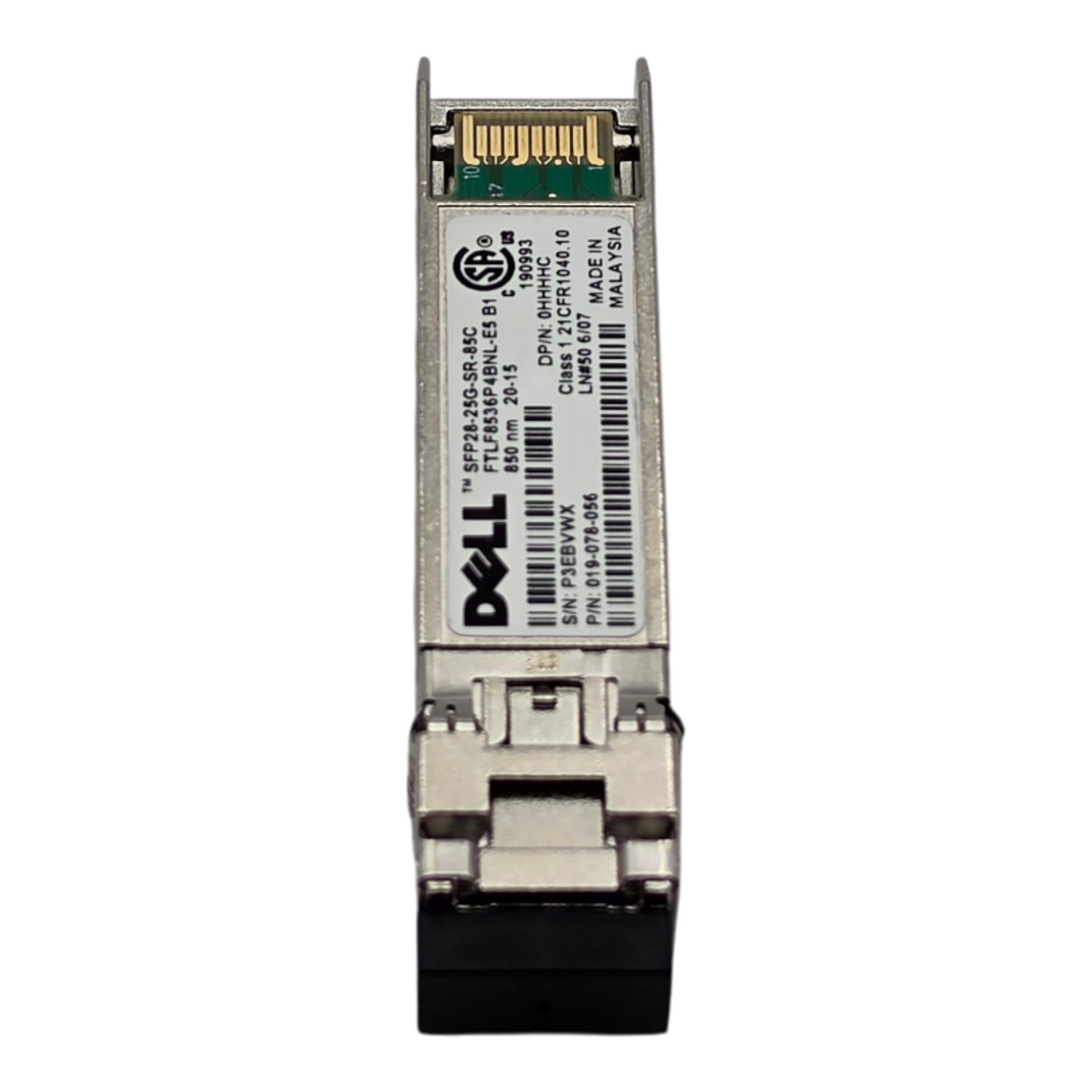 Dell HHHHC 25GBASE-SR 850nm MMF LC 25Gb SFP28 Optical Transceiver Module