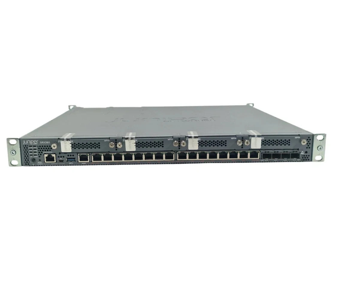 Juniper SRX380-P-SYS-JB-AC 16x 1GE RJ45 PoE+ 4x 10GE SFP+ 1U Firewall Appliance