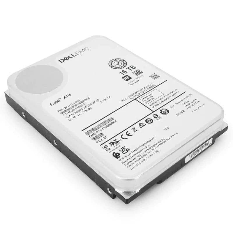 Dell EMC Exos 16TB 7.2k SATA 6G 512e 3.5" HDD 118000964 For Isolon A2000 H500