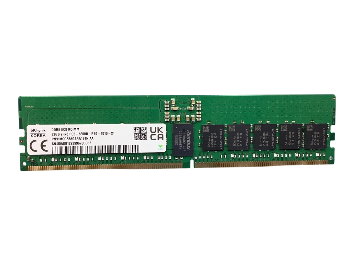 NEW SK Hynix 32GB 2Rx8 PC5-5600B DDR5-4800 ECC RDIMM Memory HMCG88AGBRA191N