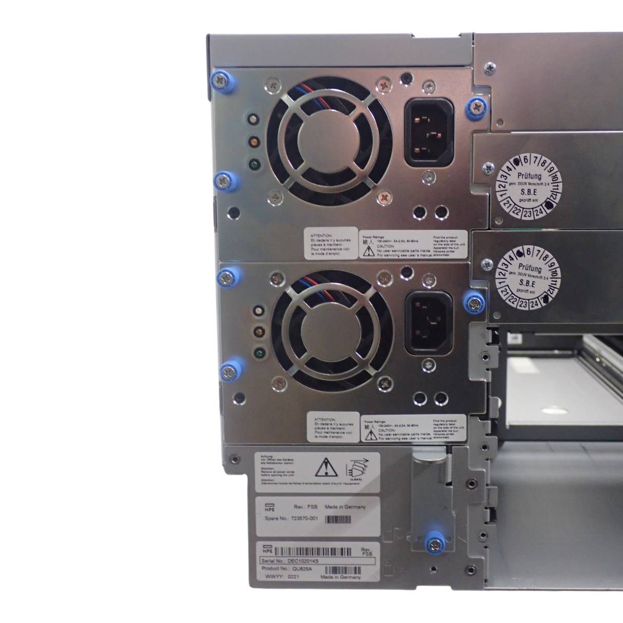 HPE Storage MSL6480 80xTape Slots 6xHH LTO 7/8/9 Drive Slots QU625A Tape Library