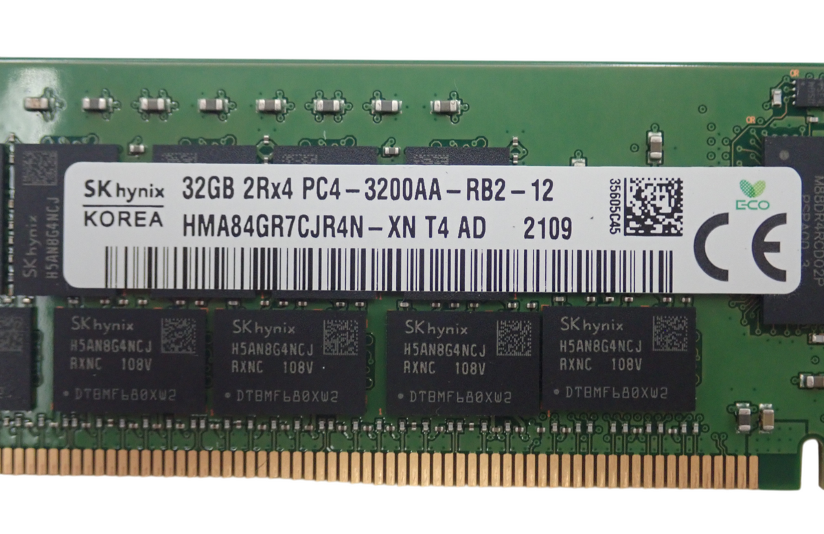 NEW SK Hynix 32GB 2Rx4 PC4-3200AA DDR4-25600 ECC RDIMM Memory HMA84GR7CJR4N-XN