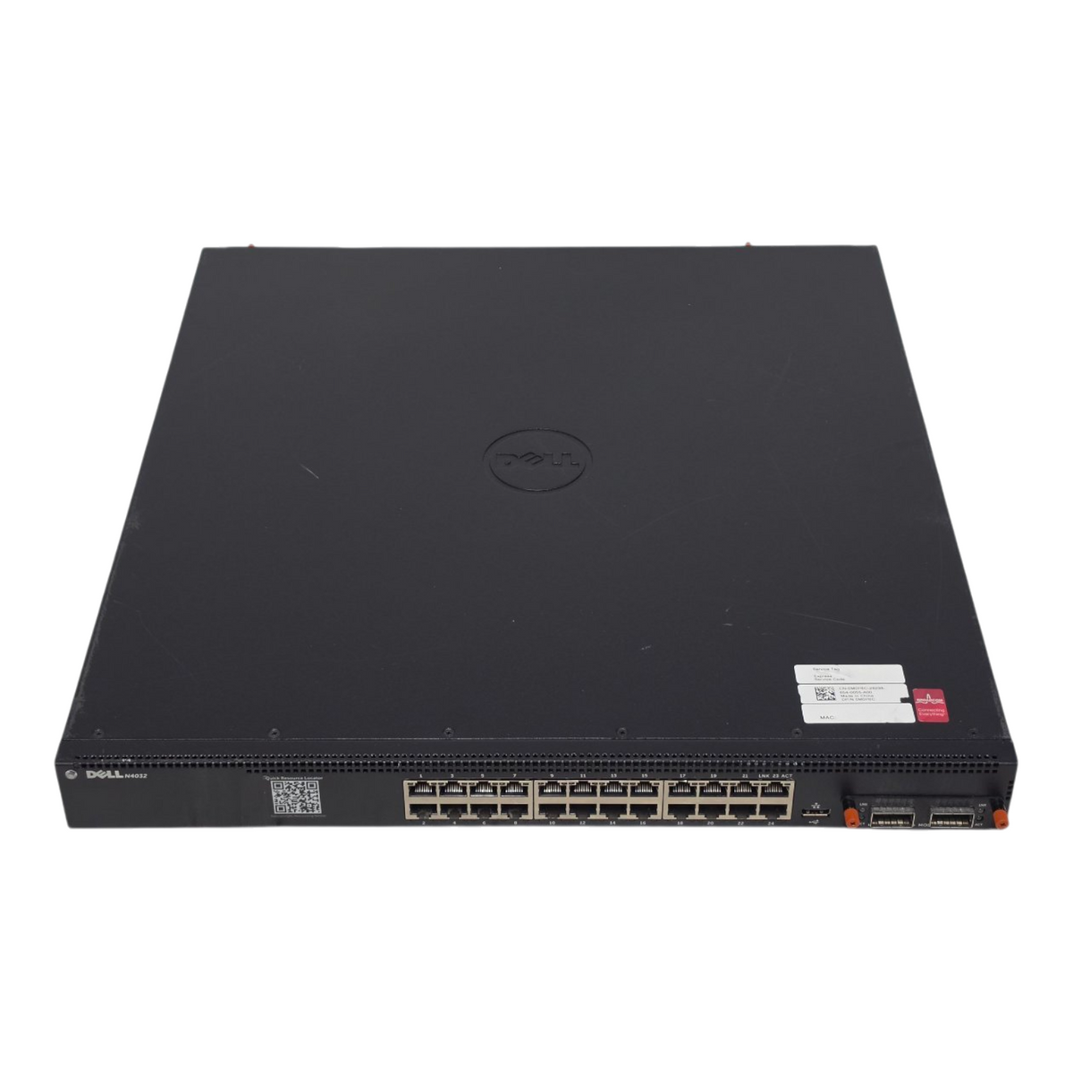 Dell Networking N4032 24x 10GbE RJ45 + 2x 40Gb QSFP+ F2B L3 Network Switch OS6.5