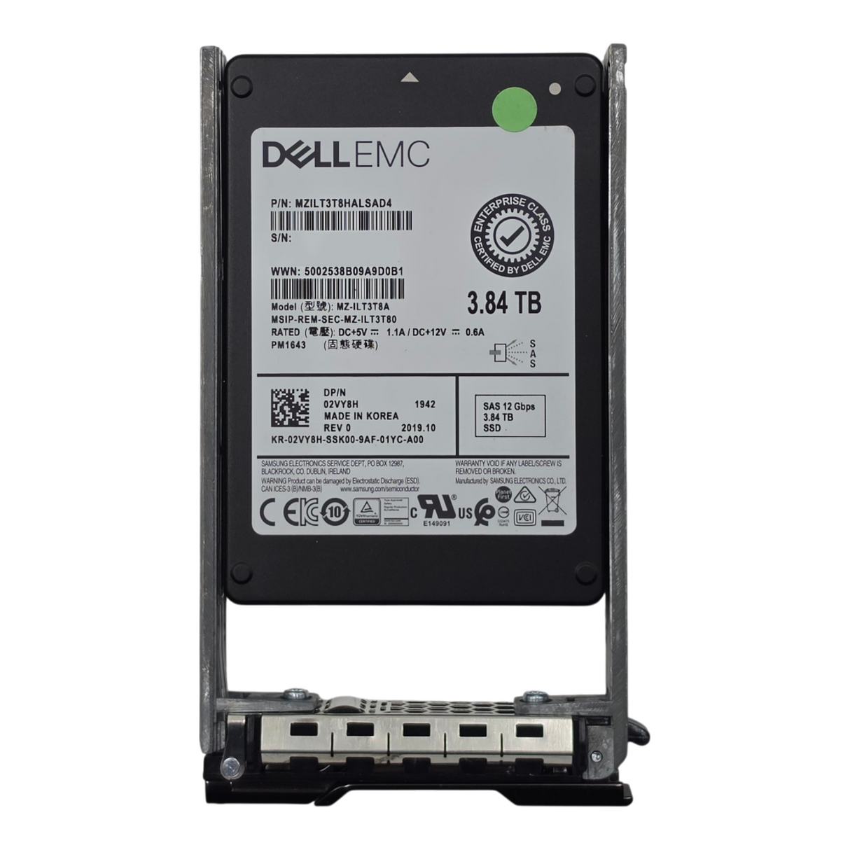 Dell 2VY8H Compellent 3.84TB 12G SAS RI Read Intensive 2.5" SFF Enterprise SSD