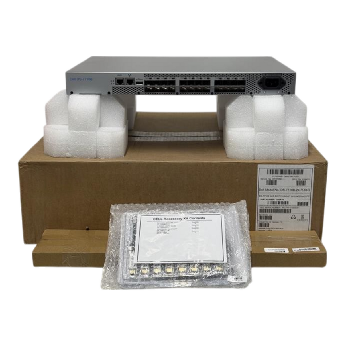 New Dell Connectrix DS-7710B 24x64G SFP+ Port 8-Active G7 FC SAN Switch GN4G1