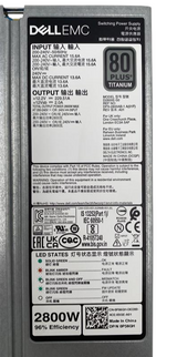 NEW Dell PowerEdge 2800W 80+ Titanium Power Supply PSU P56GH For 15th/16th Gen