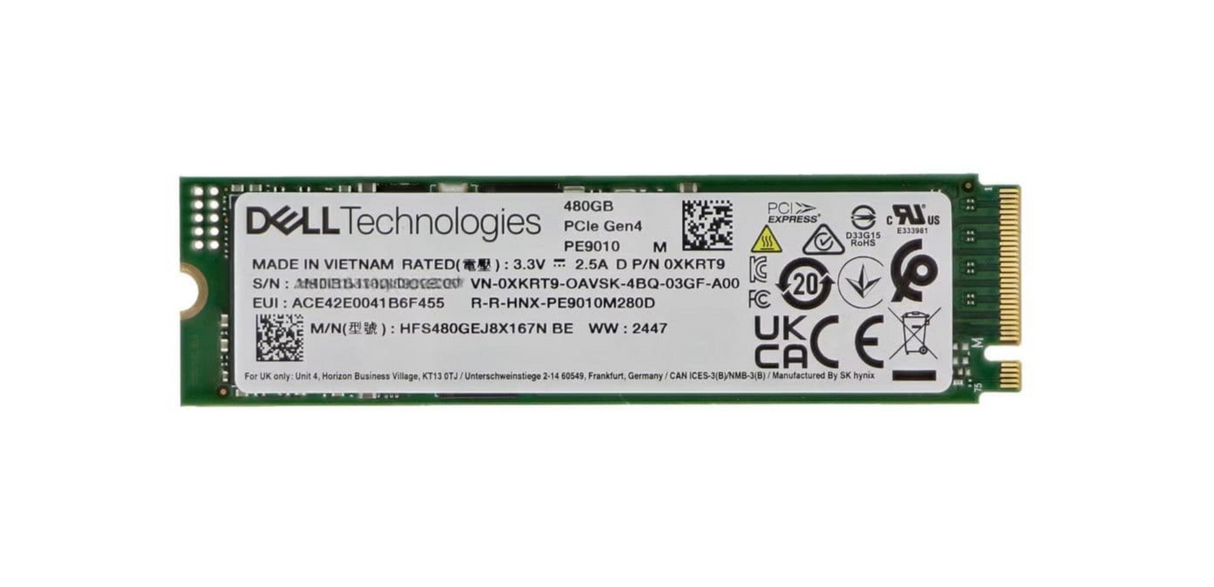 New Dell 960GB PCIe 4.0 NVMe ISE 512e TLC RI M.2 SSD 4H05X HFS960GEJ8X167N