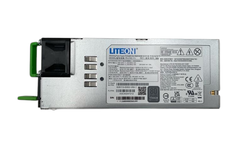 NEW Fujitsu 1600W Titanium Hot Plug Redundant PSU - S26113-E652-V60 A3C40247212