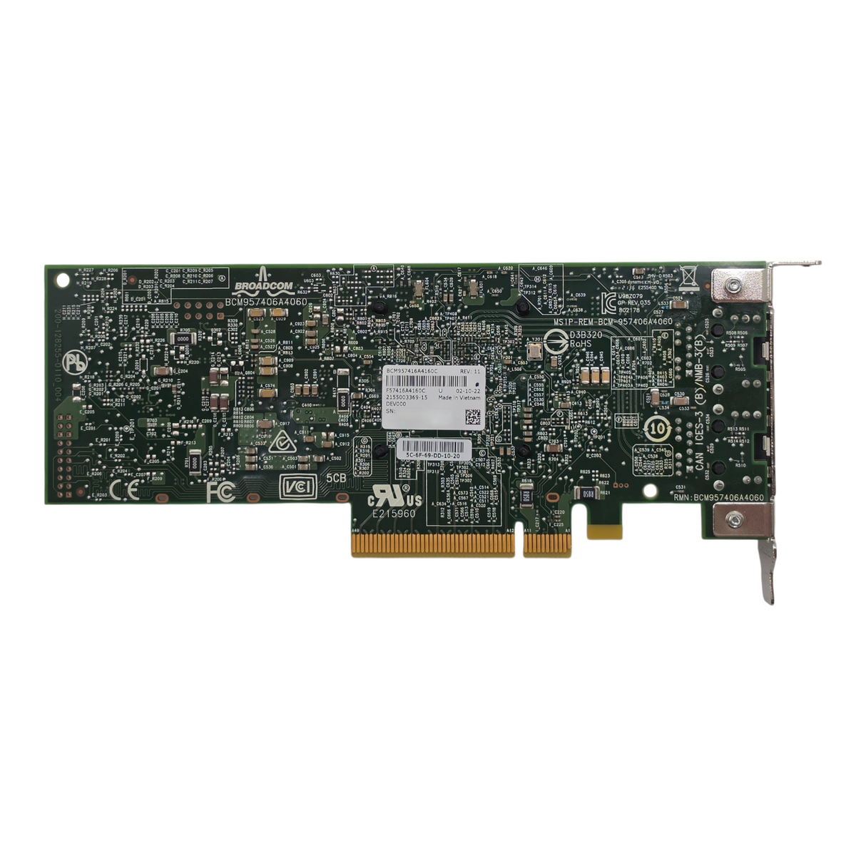 NEW Fujitsu Broadcom 57416 PY-LA3K2 2x 10GBASE-T Dual Port PCIe Network Adapter